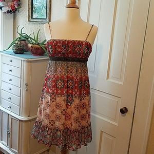 Metallic Threaded Boho Summer Dress